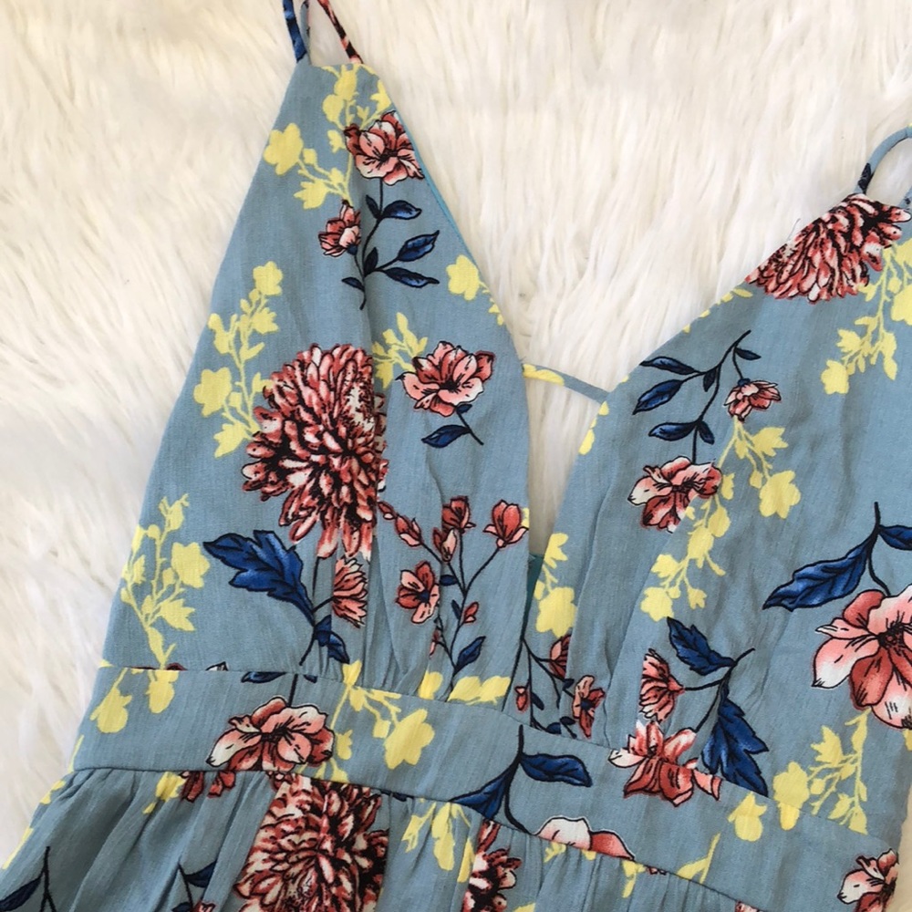 🌸 floral zip back spring  romper 🌸 - Picture 4 of 6
